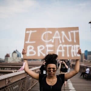 I can't Breathe Sign at Protest