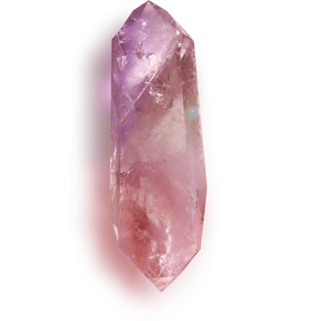 Crystal PNG. Pink and Purple double terminated crystal point