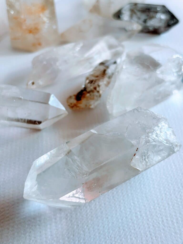 Clear Quartz laying flat