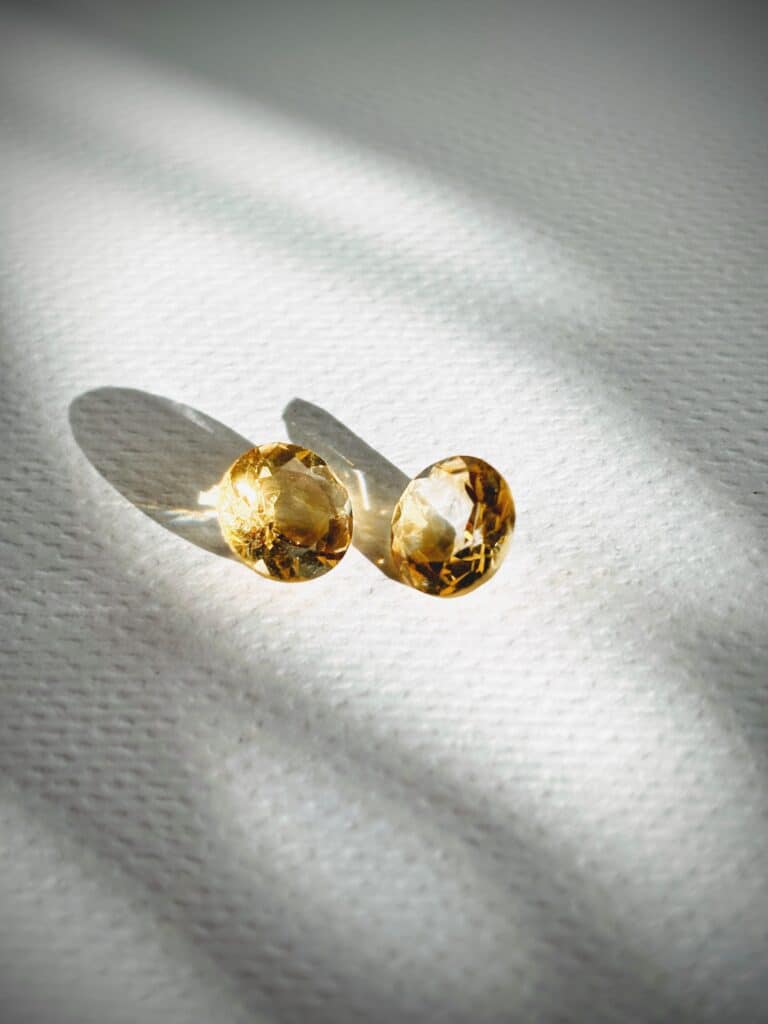 Multi faceted polished citrine gems. Citrine is a powerful stone as a crystal for passion.